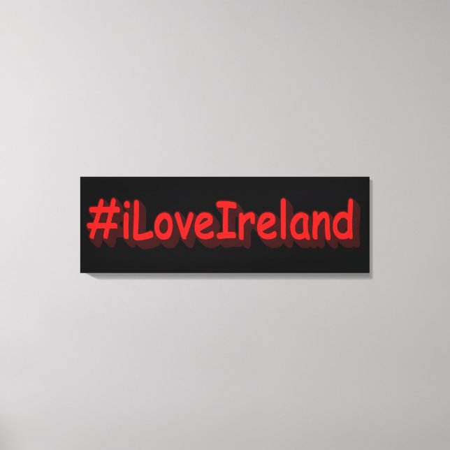 Lienzo "iLoveIrelands" Diseño bonito. Comprar ahora (Anverso)