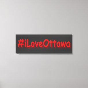 Lienzo "ILoveOttawa" Diseño elegante. ¡Hazte con una en Z