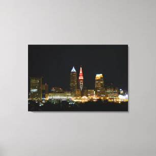 Lienzo (Iluminación de Torre Caliente) Cleveland, Impresi