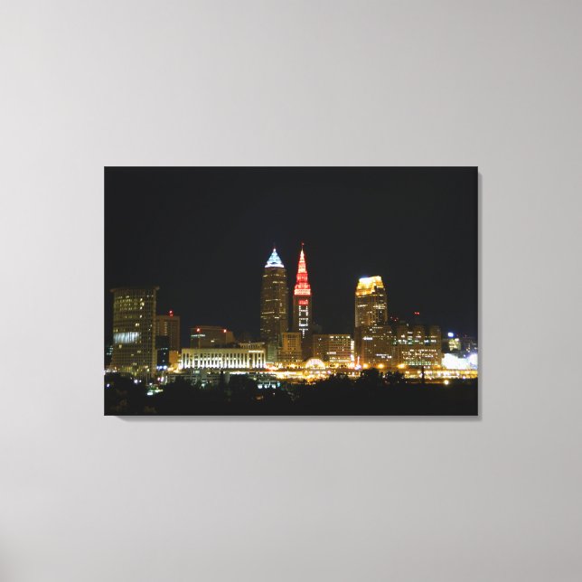 Lienzo (Iluminación de torre caliente) Cleveland, impresi (Anverso)