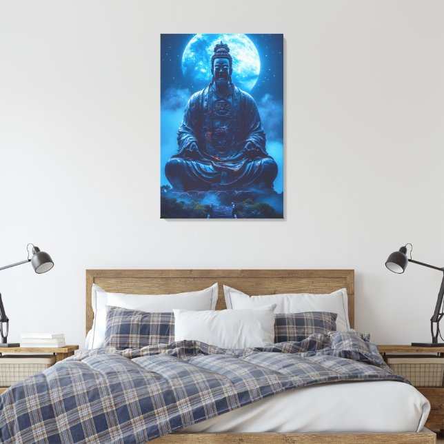 Lienzo Iluminación en Azul (Insitu(Dormitorio))