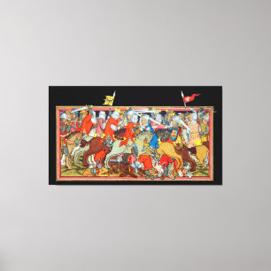 Lienzo Iluminación única del manuscrito de la batalla