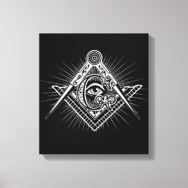 Lienzo Iluminati Símbolo de masón ocular
