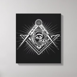 Lienzo Iluminati Símbolo de masón ocular