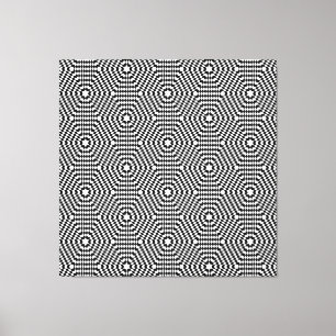 Lienzo Ilusiones artísticas-ópticas pop sin foco en blanc