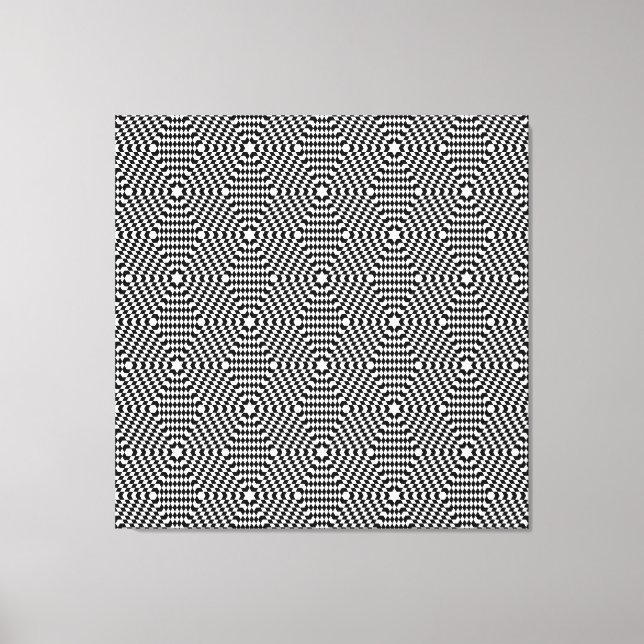 Lienzo Ilusiones artísticas-ópticas pop sin foco en blanc (Anverso)