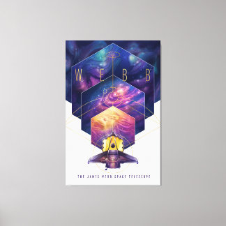 Lienzo Ilustración artística del telescopio espacial Jame