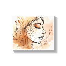Ilustracion artístico de la cara de la mujer