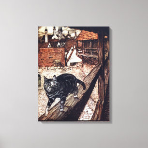 Lienzo Ilustracion Castle Cat Rackham