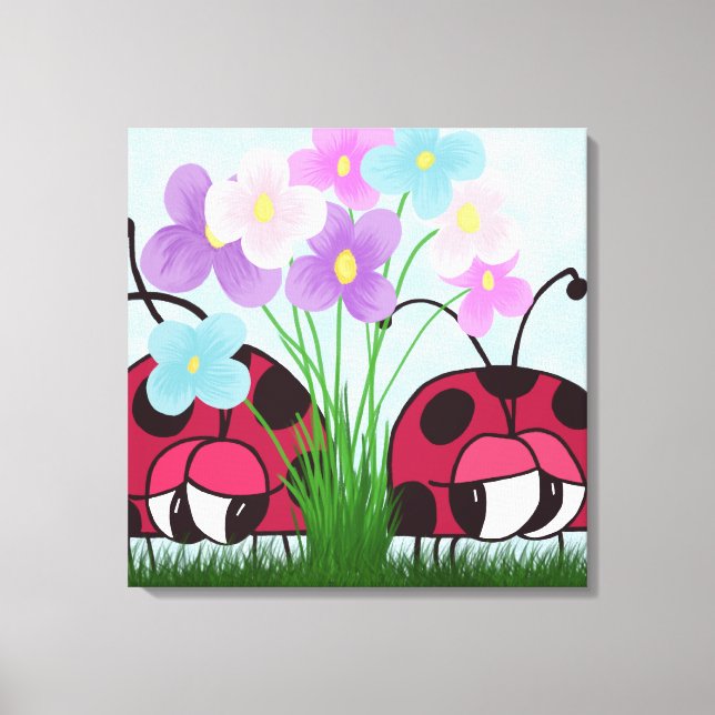 Lienzo Ilustracion Cute Ladybug (Anverso)