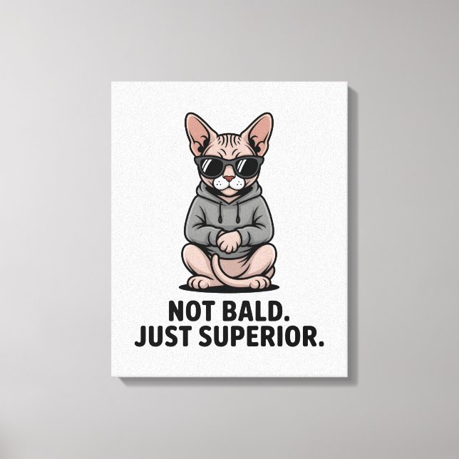 Lienzo Ilustración de actitud de gato Sphynx superior (Anverso)