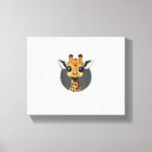 Lienzo Ilustración de adorable bebé jirafa