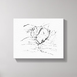 Lienzo Ilustración de amante de perros Beagle