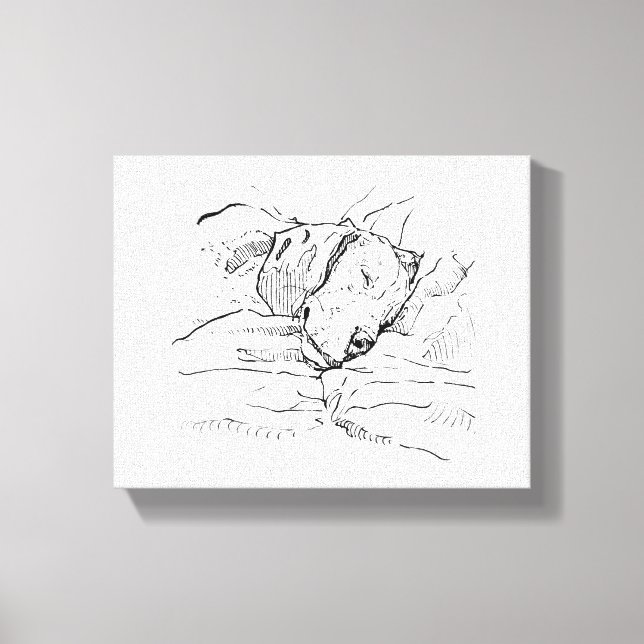 Lienzo Ilustración de amante de perros Beagle  (Anverso)