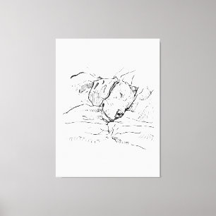 Lienzo Ilustración de amante de perros Beagle