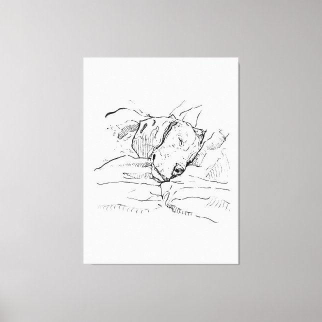 Lienzo Ilustración de amante de perros Beagle  (Anverso)