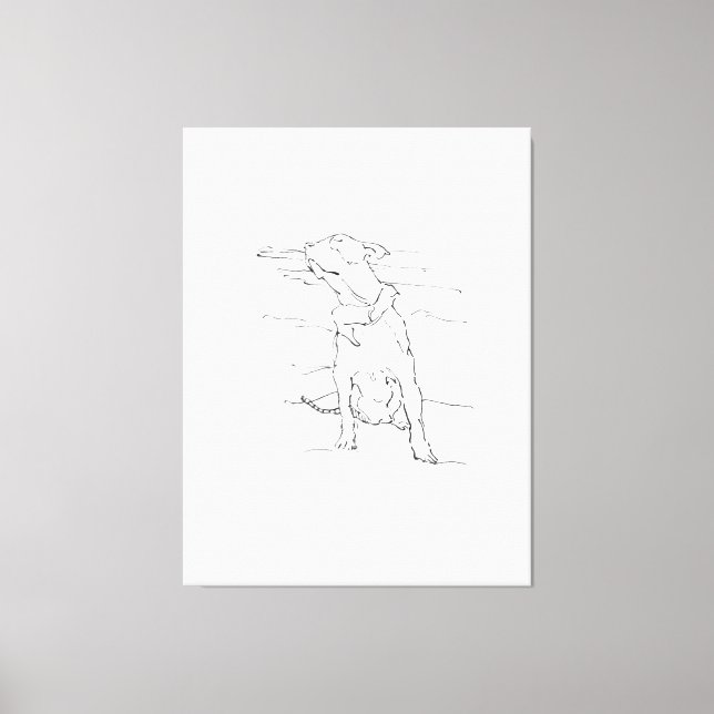 Lienzo Ilustración de American Staffordshire Terrier (Anverso)