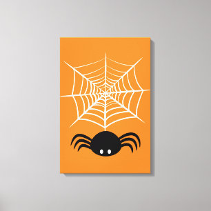 Lienzo Ilustración de araña espeluznante de Halloween
