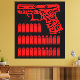 Lienzo Ilustración de Arma Tribal