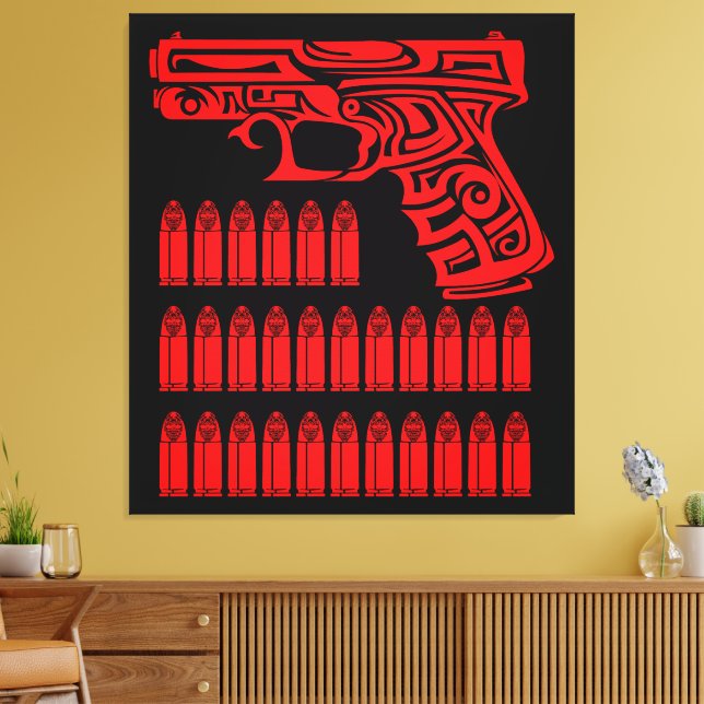 Lienzo Ilustración de Arma Tribal (Insitu (Sala de estar))