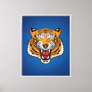 Lienzo Ilustración de Cabeza de Tigre Feroz-24327