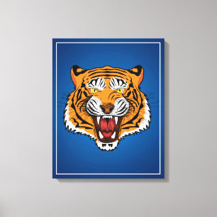 Lienzo Ilustración de Cabeza de Tigre Feroz-24327