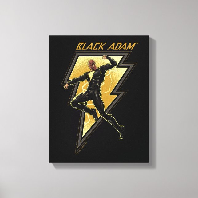 Lienzo Ilustracion de caracteres Black Adam Lightning Bol (Anverso)