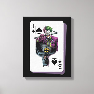 Lienzo Ilustración de carta de juego de Joker y Batman Sp