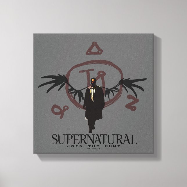 Lienzo Ilustracion de Castiel supernatural (Anverso)