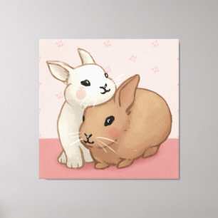 Lienzo Ilustracion de conejito lindo