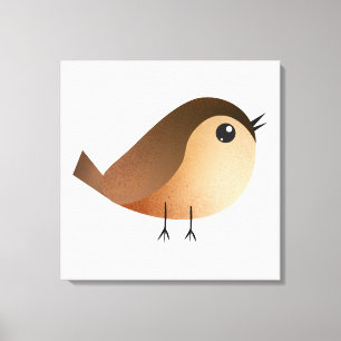 Lienzo Ilustración de dibujos animados de pájaros gorrion