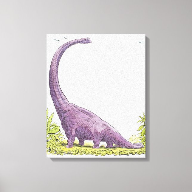 Lienzo Ilustracion de dinosaurio Giraffatitan (Anverso)