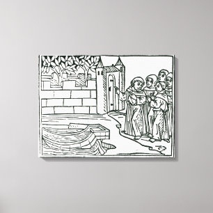 Lienzo Ilustracion de 'El viaje de San Brendan'