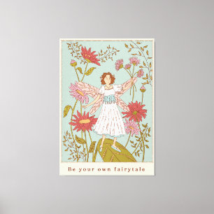 Lienzo Ilustración de fantasía de jardín de hadas caprich