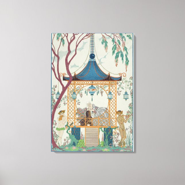 Lienzo Ilustracion de 'Fetes Galantes' de Paul Verlaine (Anverso)