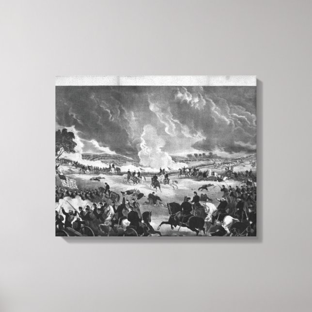 Lienzo Ilustracion de la batalla de Gettysburg (Anverso)