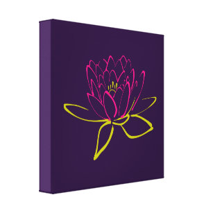 Lienzo Ilustracion de la flor de Lotus/del lirio de agua