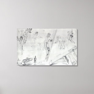 Lienzo Ilustracion de la pintura y del adornamiento