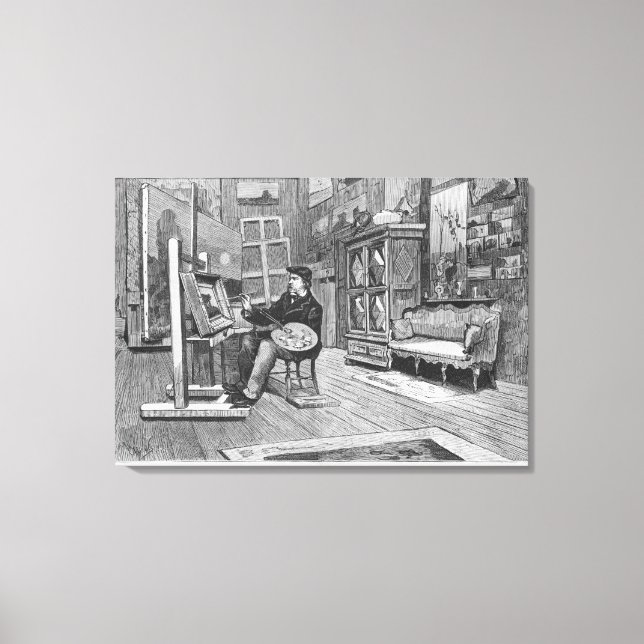 Lienzo Ilustracion de Le Monde Illustre (Anverso)