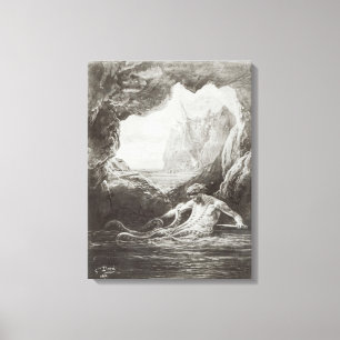 Lienzo Ilustracion de 'Les Travailleurs de la Mer'