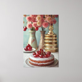 Lienzo Ilustracion de libro de cocinero de época Imprimir