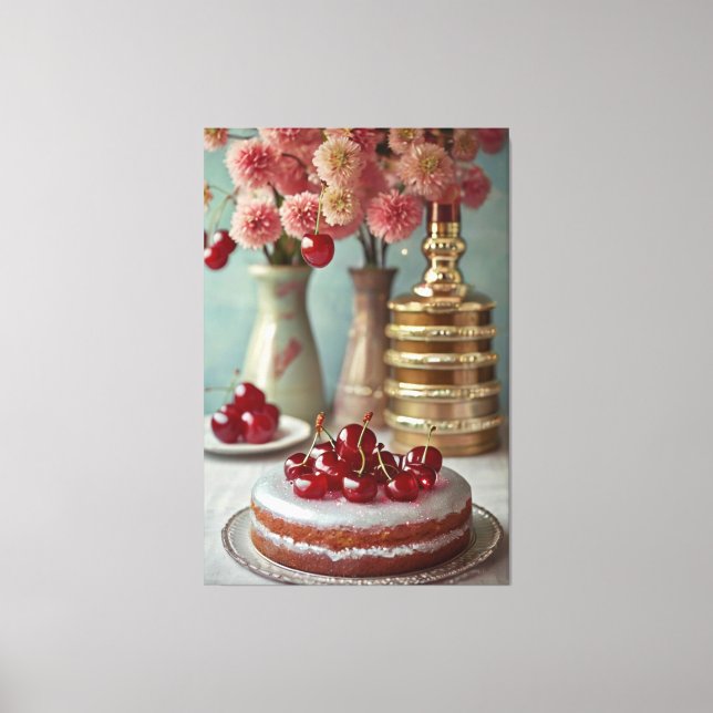 Lienzo Ilustracion de libro de cocinero de época Imprimir (Anverso)