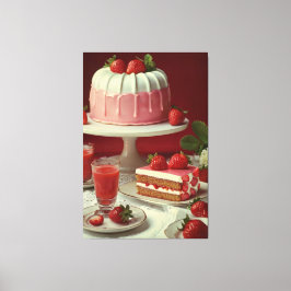 Lienzo Ilustracion de libro de cocinero de época Imprimir