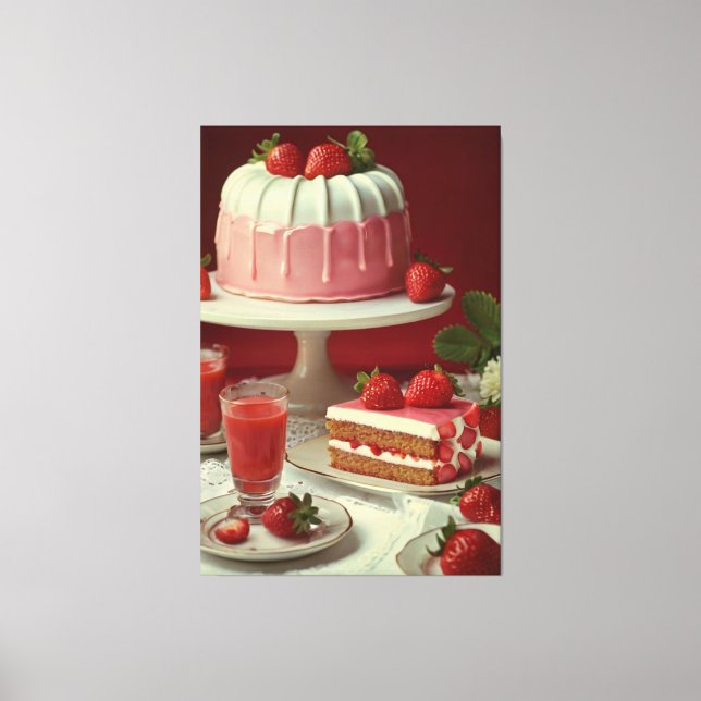 Lienzo Ilustracion de libro de cocinero de época Imprimir (Anverso)