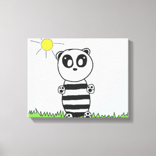 Lienzo Ilustración de Panda Adorable