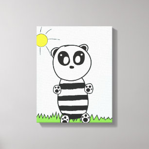 Lienzo Ilustración de Panda Adorable