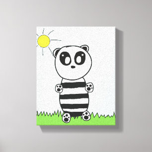 Lienzo Ilustración de Panda Adorable