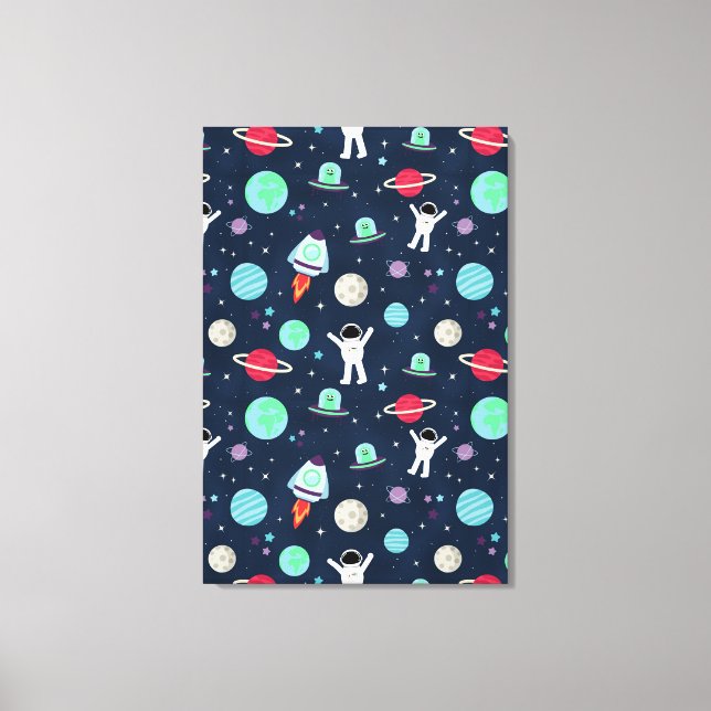 Lienzo Ilustración de patrón espacial (Anverso)