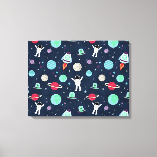 Lienzo Ilustración de patrón espacial (Anverso)
