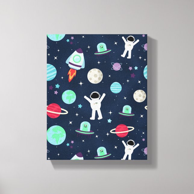 Lienzo Ilustración de patrón espacial (Anverso)